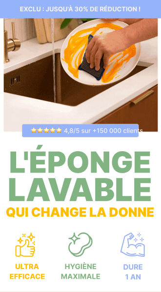 L'éponge lavable