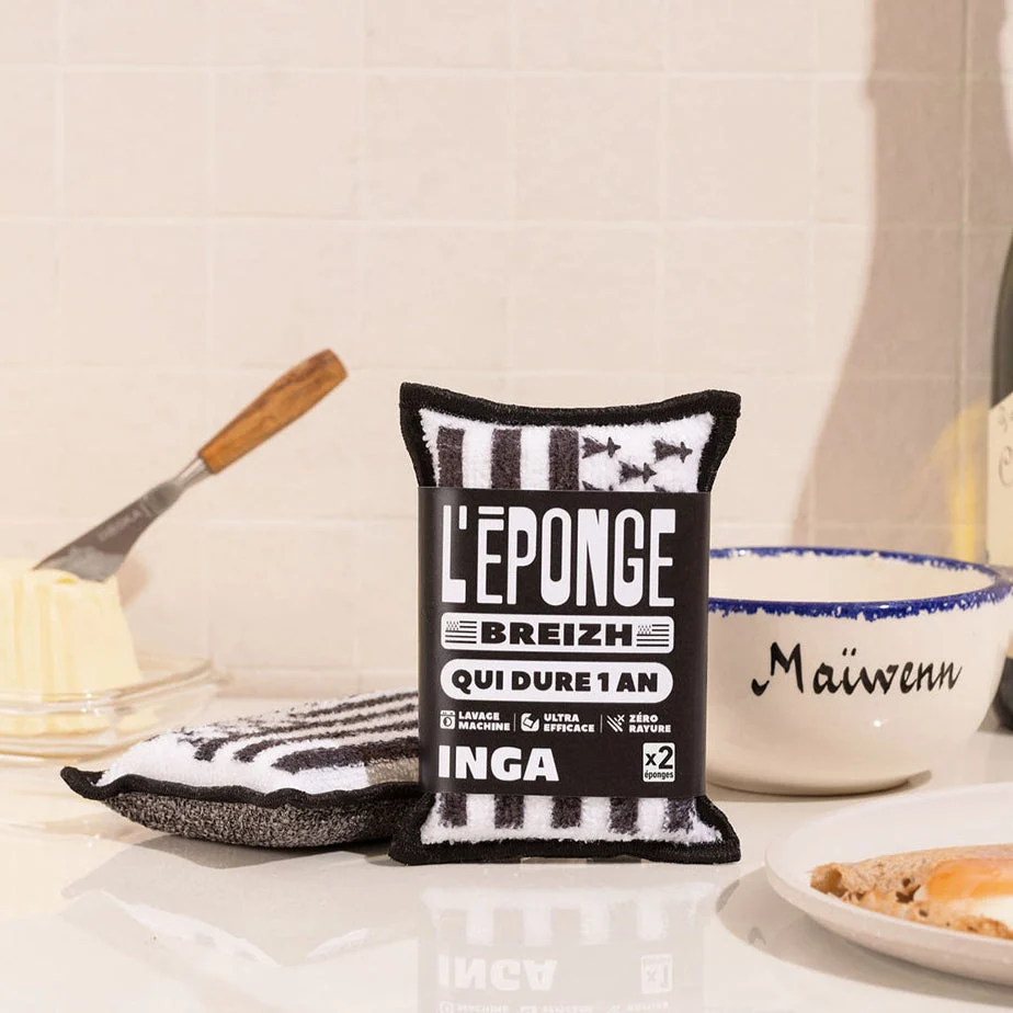 Éponge Inga Breizh dans une scène de cuisine du quotidien