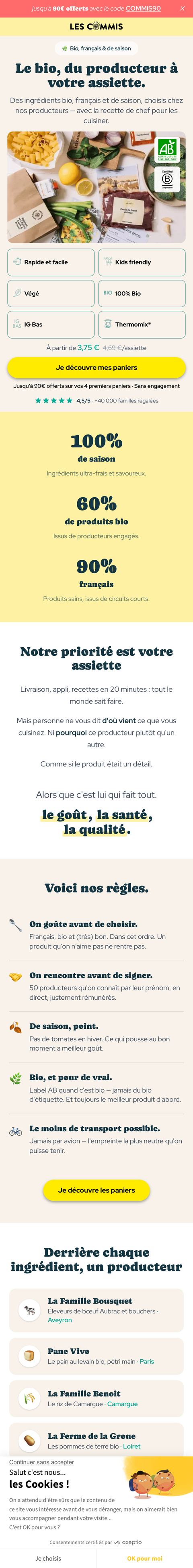 Exemple de landing page construite par Boost Conversion